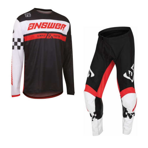 Answer Racing Answer arkon octane motocross pant & jersey kit black/red